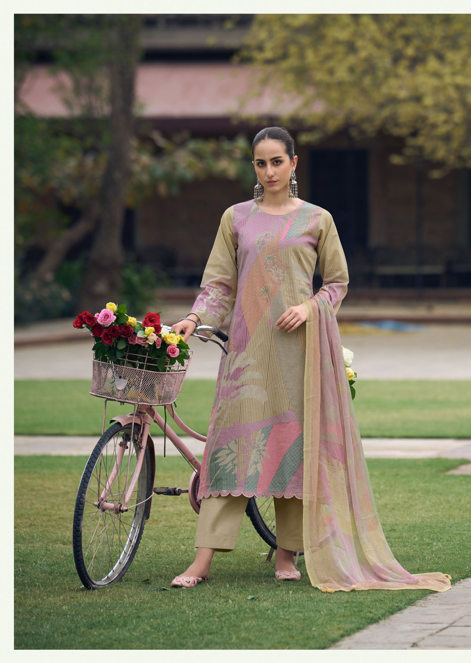 Maritza By Prm Fancy Work Printed Lawn Cotton Dress Material Wholesale Market In Surat